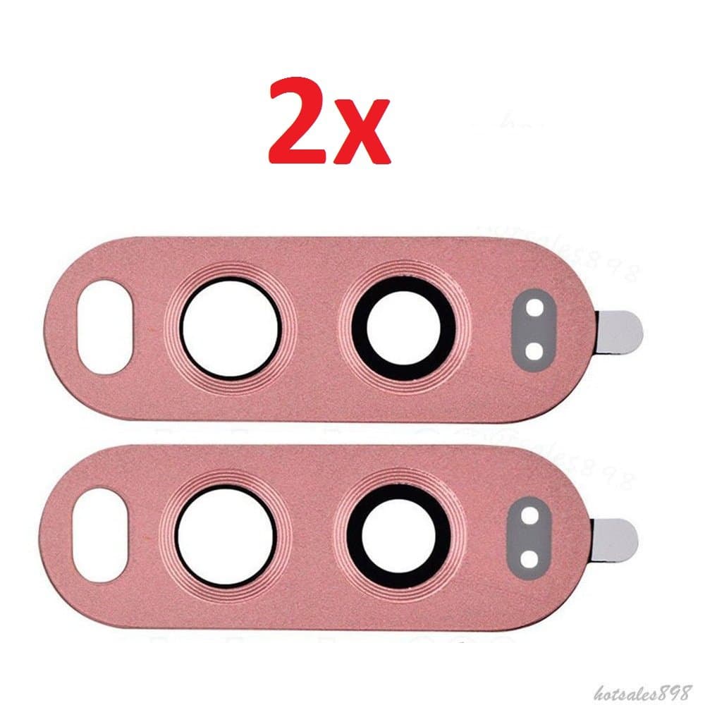 BY Walking Slow_2 Piece Pack Real Back Cover Camera Lens Glass + Adhesive For LG V20 H910 H918 US996 VS995 LS997 H915 H990 (Pink)