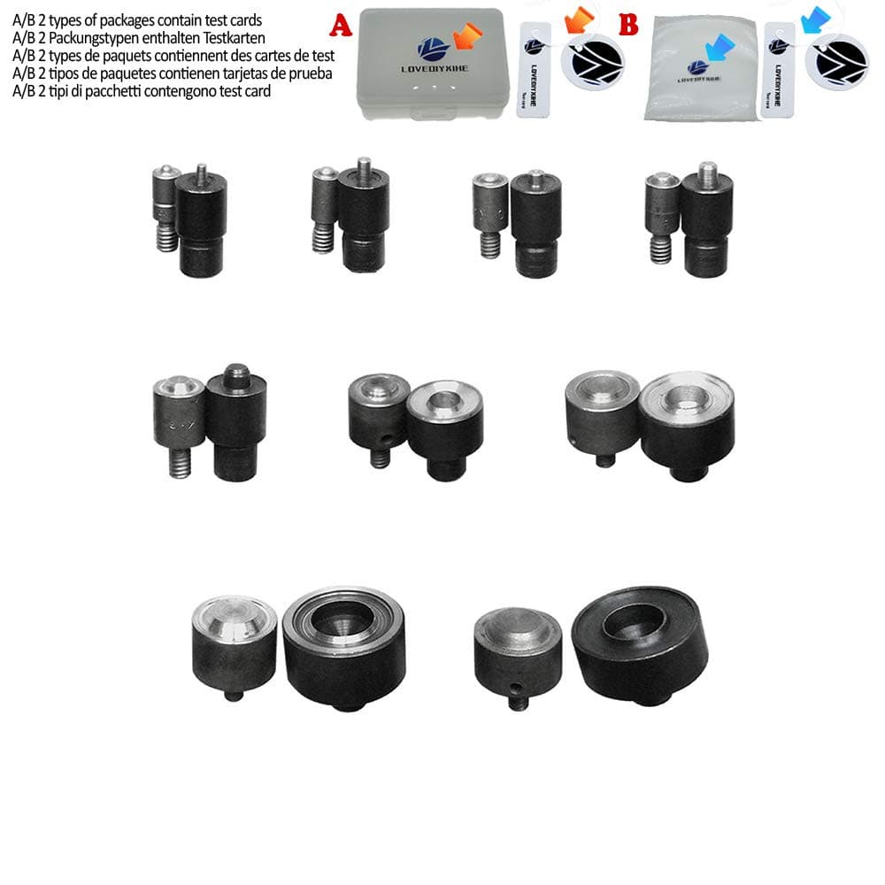 Eyelet Setting Tool Grommet Die Set for Universal Hand Press Machine 4mm - 20mm,8mm die Set