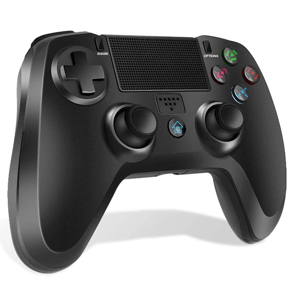 PS4 Controller Wireless Gamepad Dual Shock Gaming Controller for Playstation 4/Pro/Slim/PS 3 with Dual Vibration Game Joystick,6-axis Gyro Sensor,Audio Function, Mini LED Indicator,500mAh