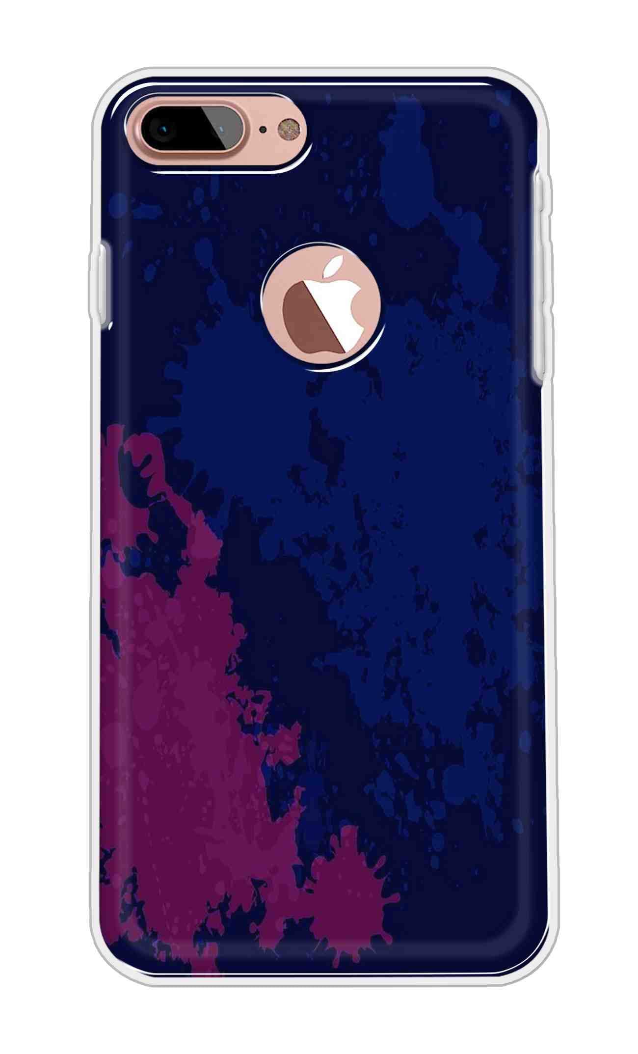 Vibey - Soft TPU Abstract - Printed Back Cover Case Compatible for Apple iPhone 7 Plus. One Tempered Glass Free