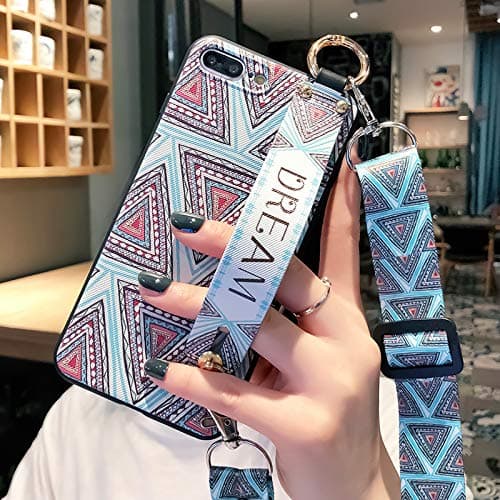 NiceGuu Wrist Strap Case for iPhone XR XS Case for iPhone X Xs Max 7 8 7plus 8plus 11 Pro Max Crossbody Lanyard Phone Holder Case (Blue, for iPhone 11 Pro Max)