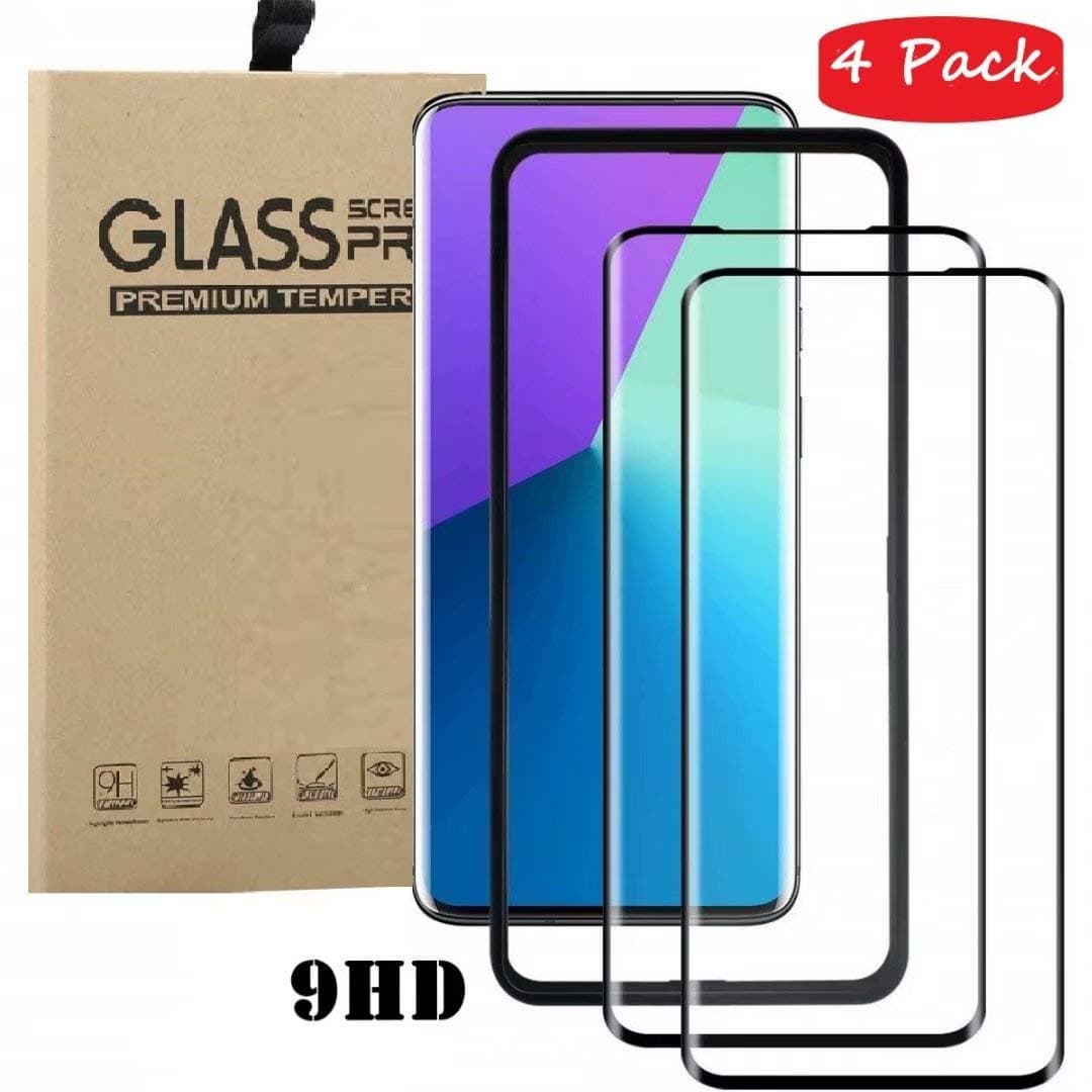 FanTing for Xiaomi Poco X2 Screen Protector,[9H Hardness,Full Coverage,No bubbles and fingerprint],Scratch-resistant tempered glass film for Xiaomi Poco X2-Black(4 Pack)