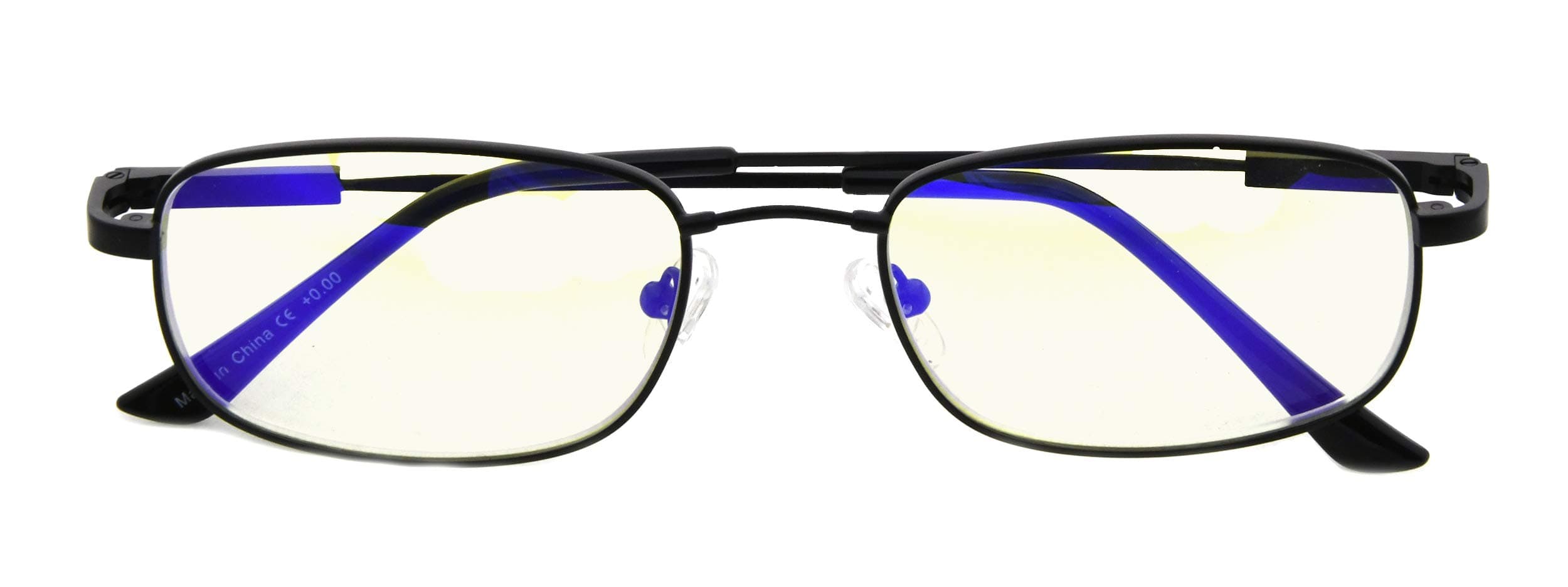 Computer Glasses Men Bendable Titanium Reading Eyeglasses Blue Light Filter