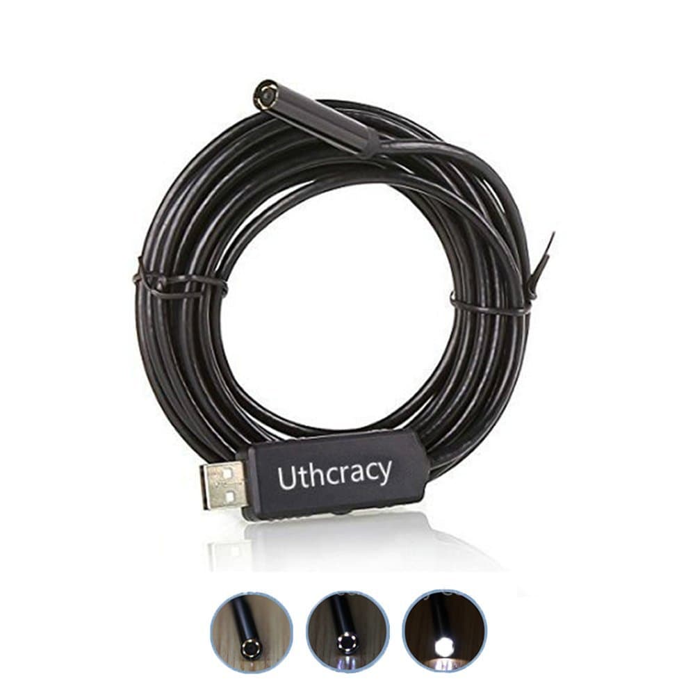 UthCracy 2 Million Pixels 5m USB Waterproof Hd 6-led Borescope Endoscope Inspection Tube Visual Camera