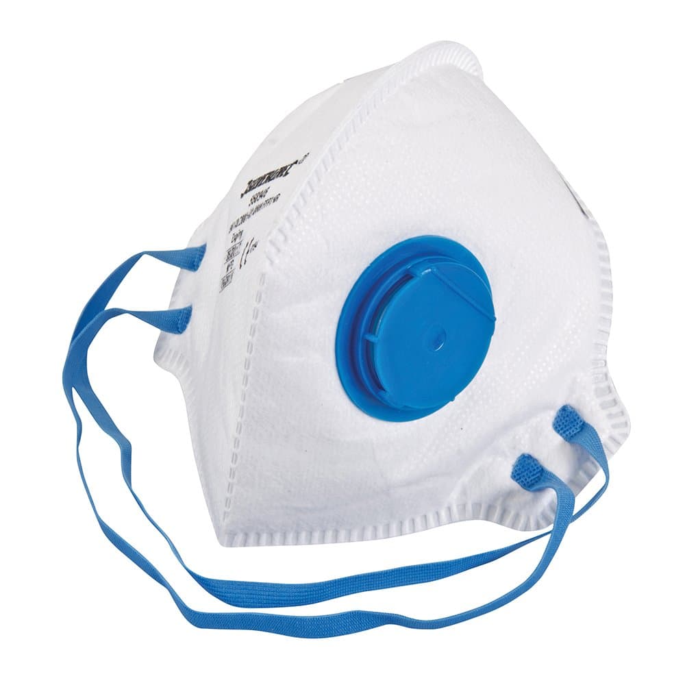 Silverline Tools - Fold Flat Valved Face Mask FFP2 NR - FFP2 NR Single - SIL568946