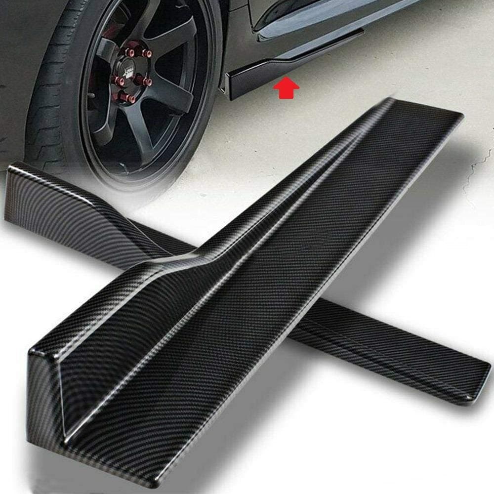 Overun Universal Carbon Style Side Skirt Rocker Splitters Diffuser Winglet Wind 31"x4"
