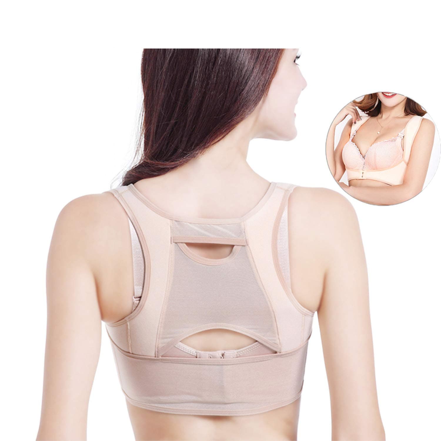 Back Care Posture Corrector Adjustable Clavicle Strap for Women Improve Sit Walk Prevent Slouching,M