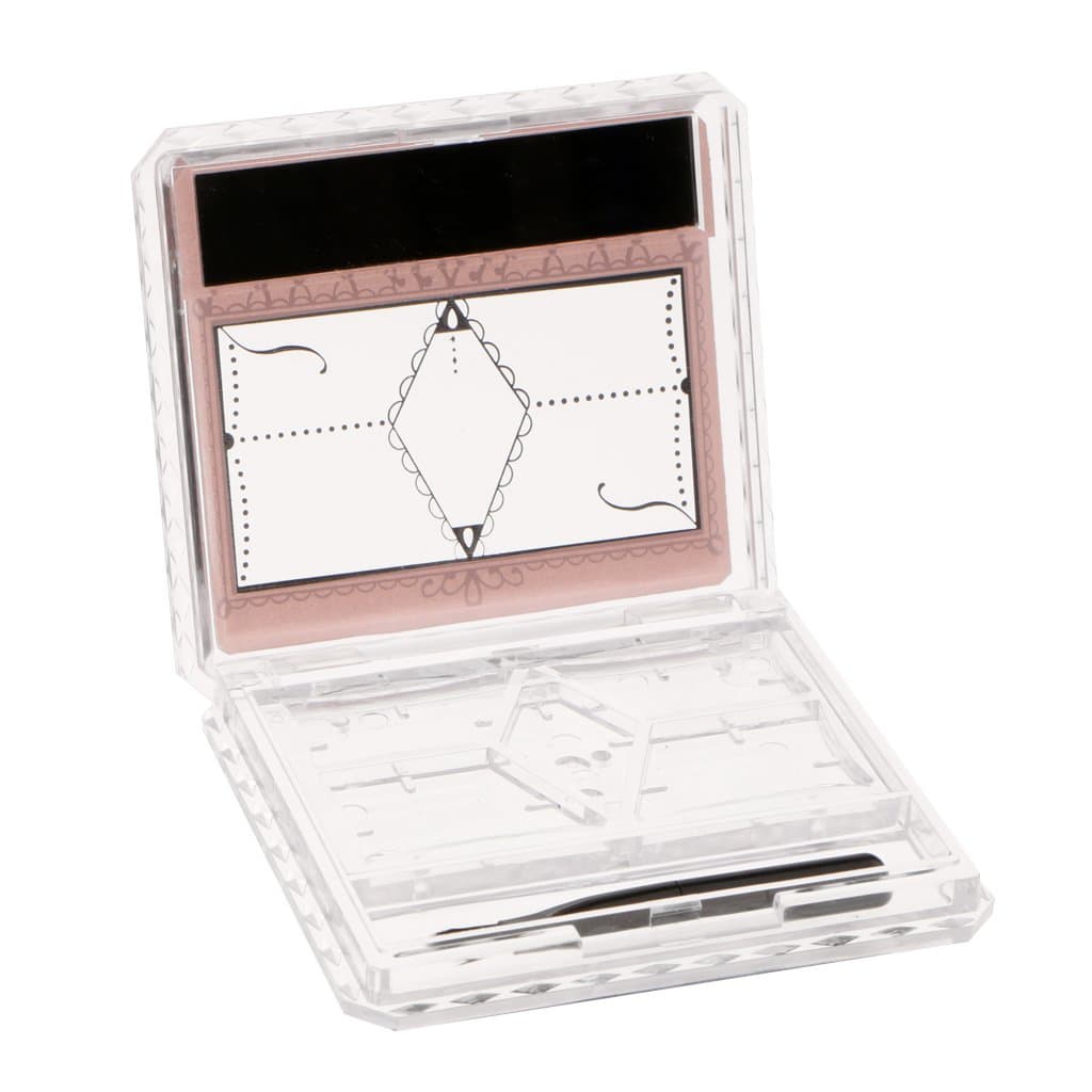 5 Grids Empty Eyeshadow Palette DIY Makeup Pans Case W/Mirror Box Holder