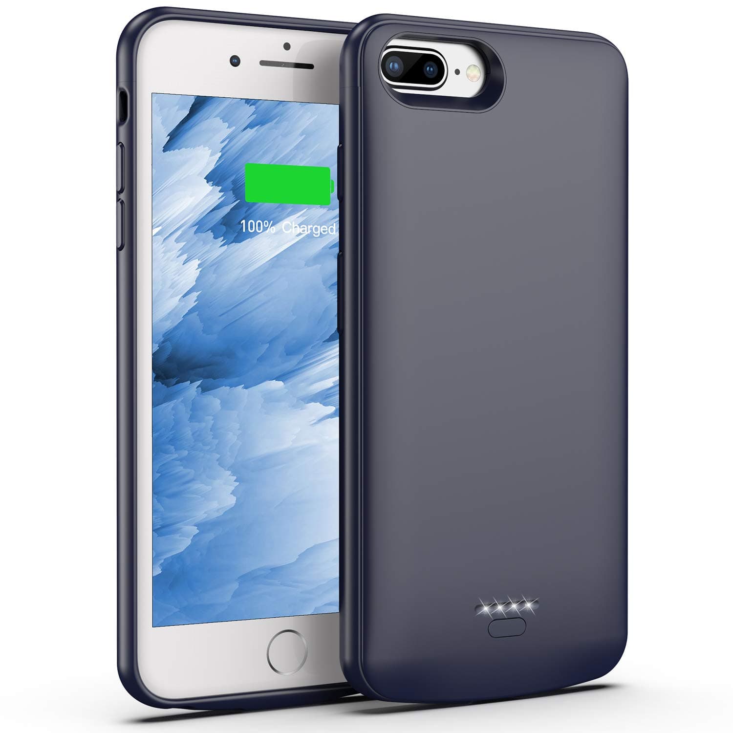 2020 New Version Swaller Battery Case for iPhone 8 Plus/7 Plus, 5500mAh Slim Portable Charger Case Extend 150% Battery Life, Protective Backup Charging Case