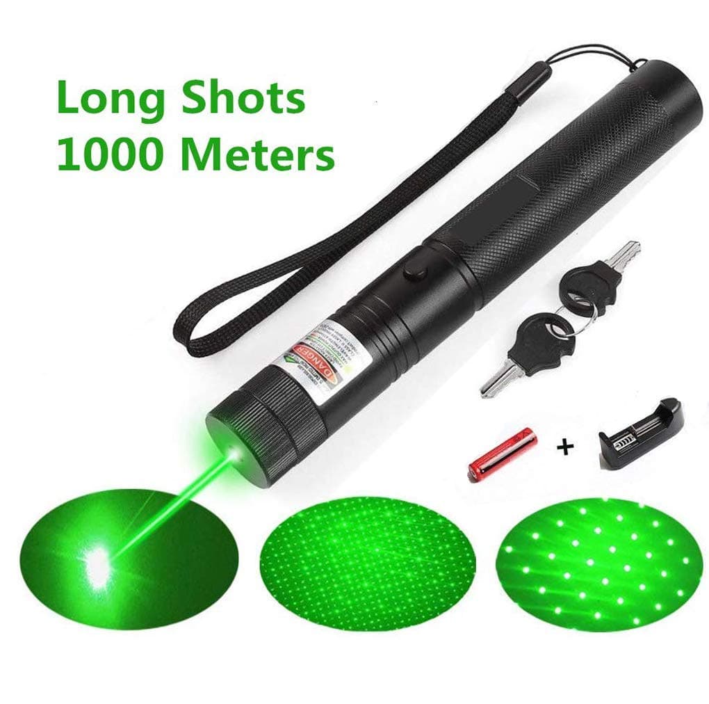 Green Light Pointer High Power Visible Beam with Adjustable Focus for Hunting Hiking