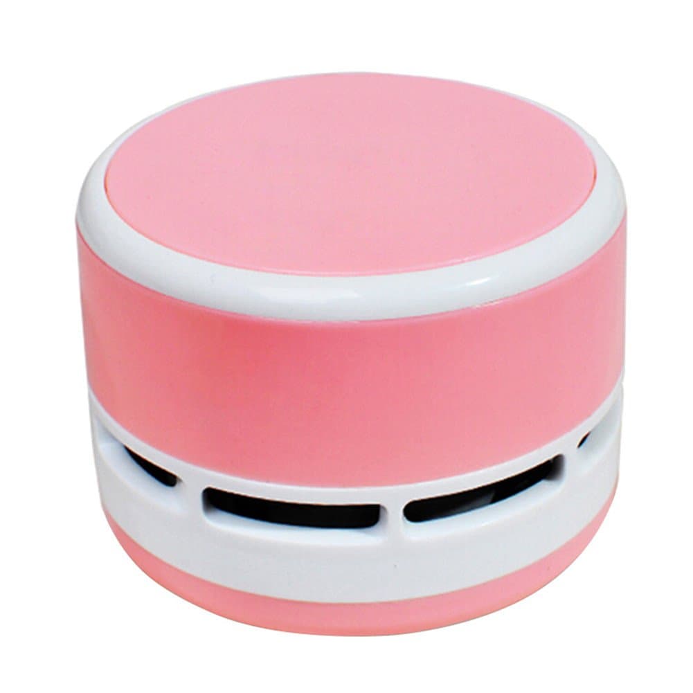 Vipe Desktop Vacuum Mini Table Dust Vacuum Cleaner Table Cleaning Assistance Keyboard Cleaning Dust for Home Office (Pink)
