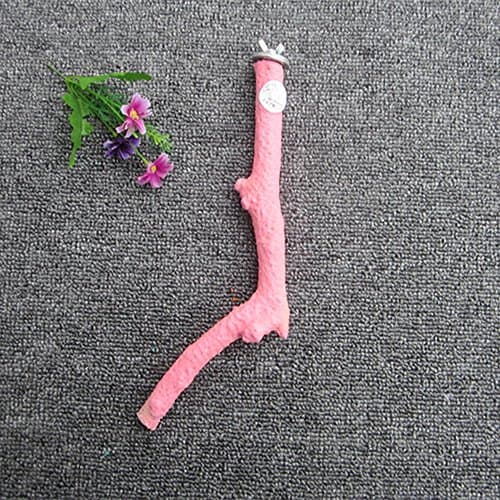 Bird Perch, Rough Quartz Sand Surface Stand Perch for Caged Birds, Random Color (15CM)