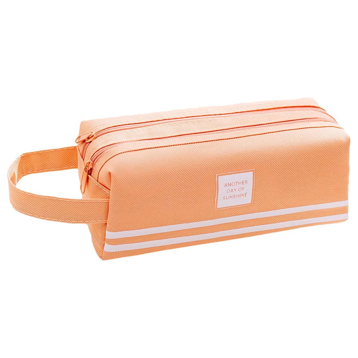 IMIKE Pencil Case, Double Layer Large Capacity Pen Case with Zipper Multifunction Handy Student Stationery Pouch Bag Pen Storage Organizer for School and Office Supplies (Pink)