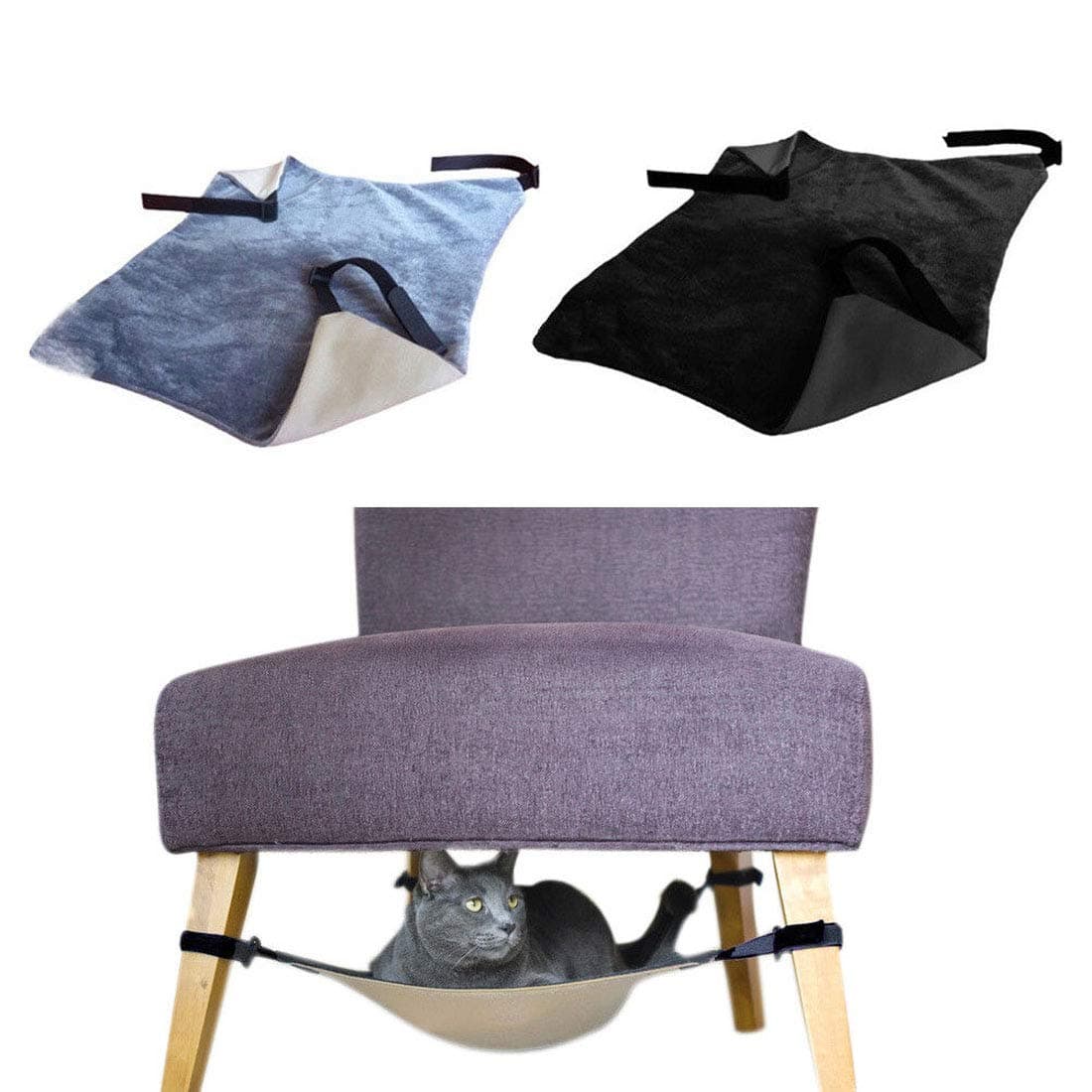 Plifet Cat Crib Bed Table Leg Hanging Hammock Fully Adjustable Under Chair Kitten Totoro