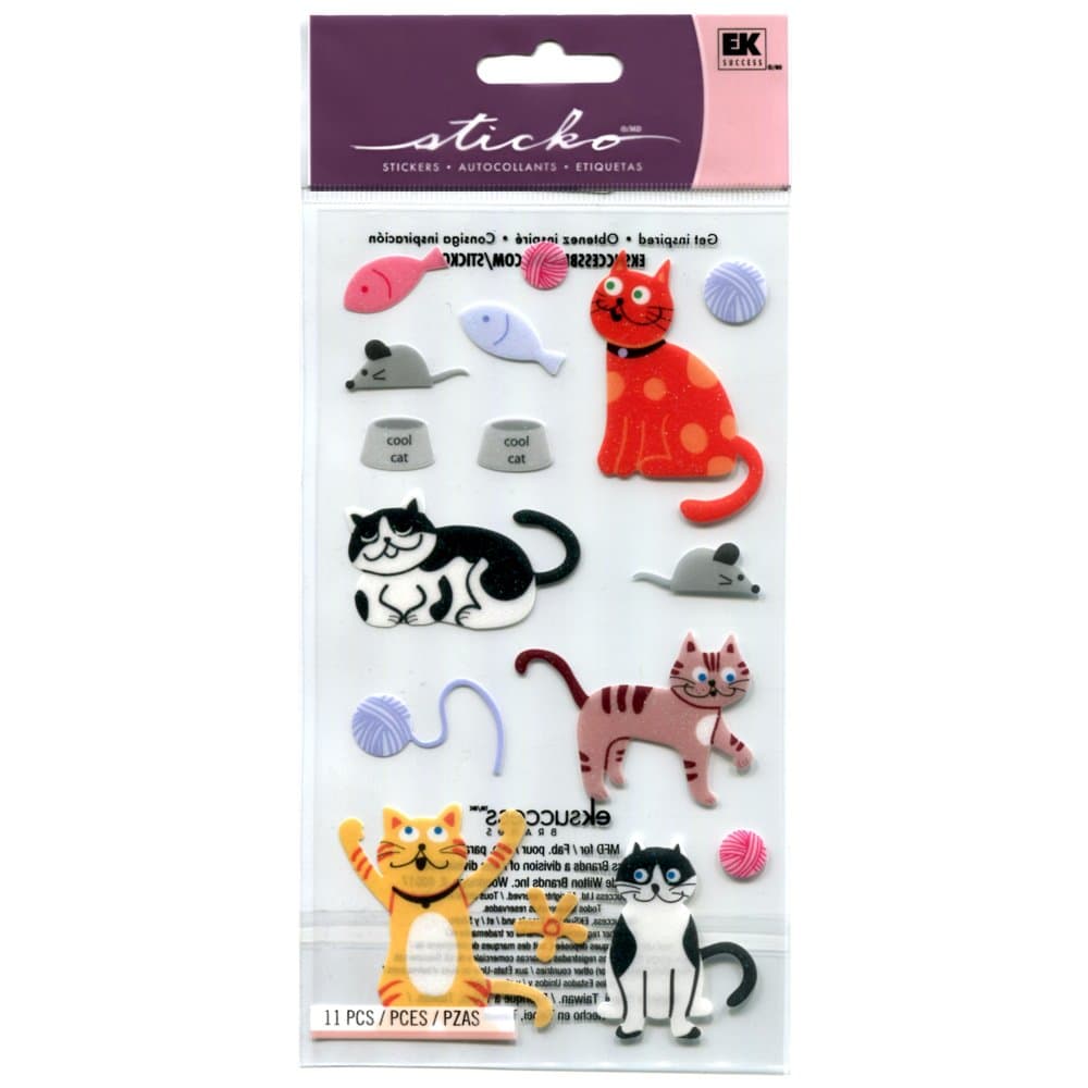 Stickopotamus Stickers Cat Glitter