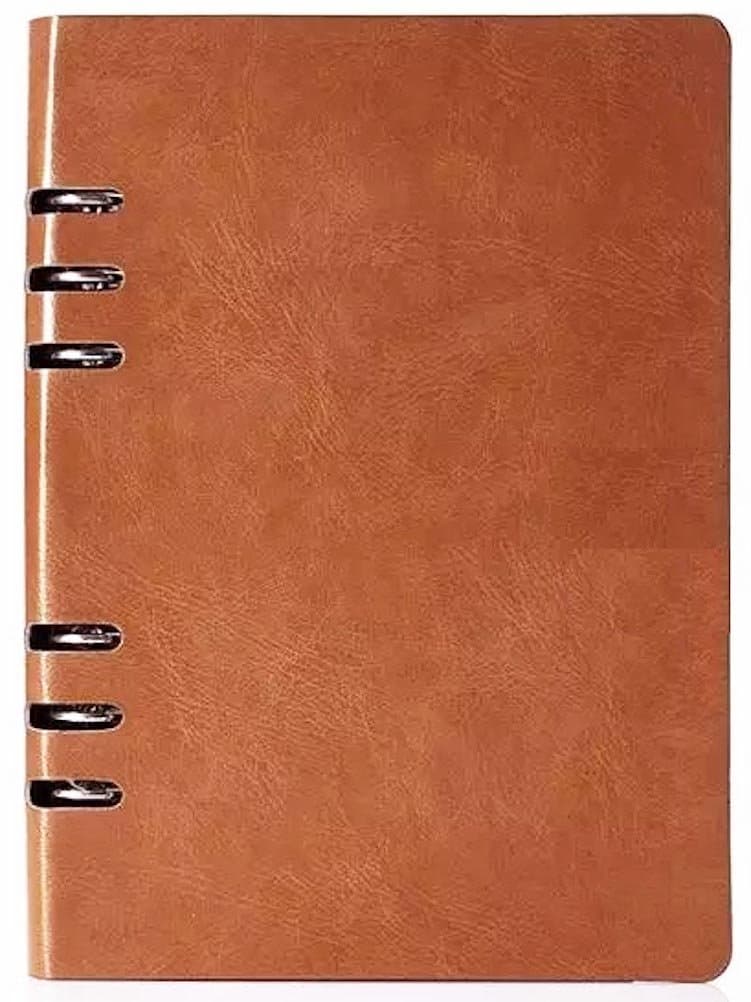 Coffee Large Leather Journal,A Refillable Leather Journal (Binder Journal), Large Leather Notebook, Extra Large Journal is a Leather Refillable Journal (Refillable Notebook) (Light Coffee A5)
