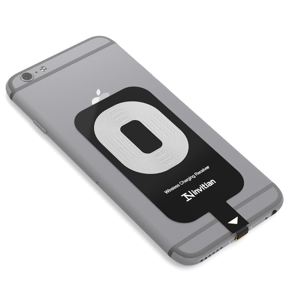 iPhone Wireless Charging Receiver for iPhone - Improved Add-On Receiver for Wireless Charging of iPhone