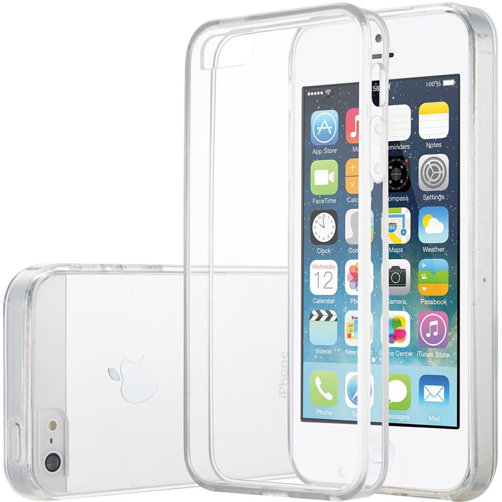 iPhone SE Case, iPhone 5S Case, GearDawn [PC + TPU] Transparent Ultra-Slim Protective Light-Weight Shock-Absorption TPU Bumper and Anti-Scratch [Crystal Clear] Back for Apple iPhone SE/5/5S (Clear)