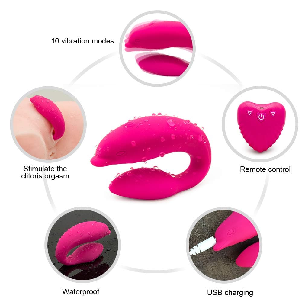 U Shape Bullets Vibrantor, Electronic Simulation Toys with Multi Speed Bed Sports Tools Six Toys for Women Female - Wireless Remote Control Rechargeable - Silicone Ladies Wand