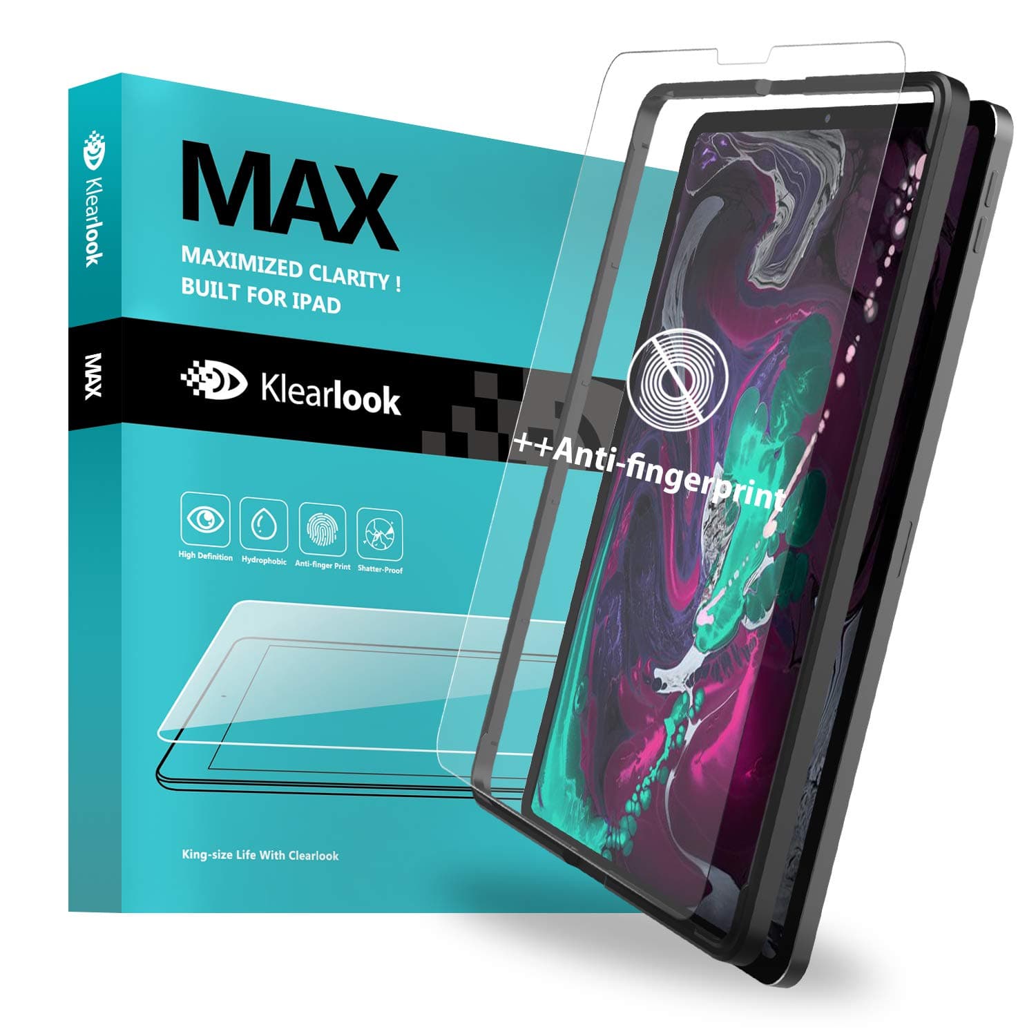 Klearlook Tempered Glass Screen Protector Compatible with iPad Pro 11 inch 2018, Matte Screen Protector [Face ID Workable] [with Easy Install Tool] [Touch-Sensitive] for 2018 iPad Pro 11"