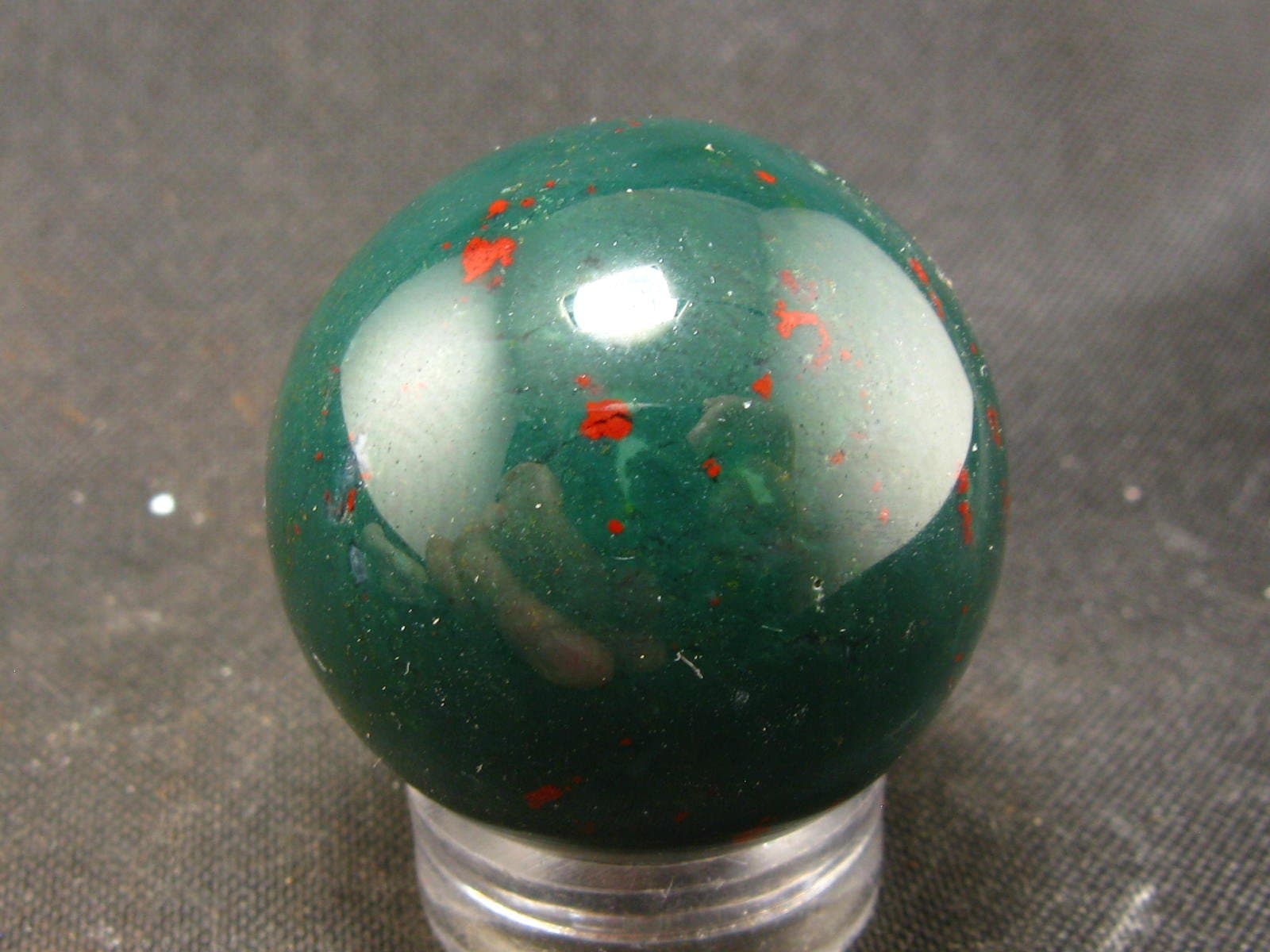 Bloodstone Sphere From India - 0.9"