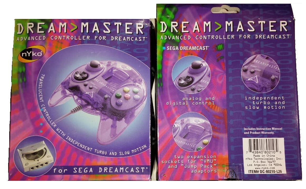DREAMCAST CONTROLL (PURPLE) DREAM MASTER ADVANCED DREAMCAST CONTROLLER