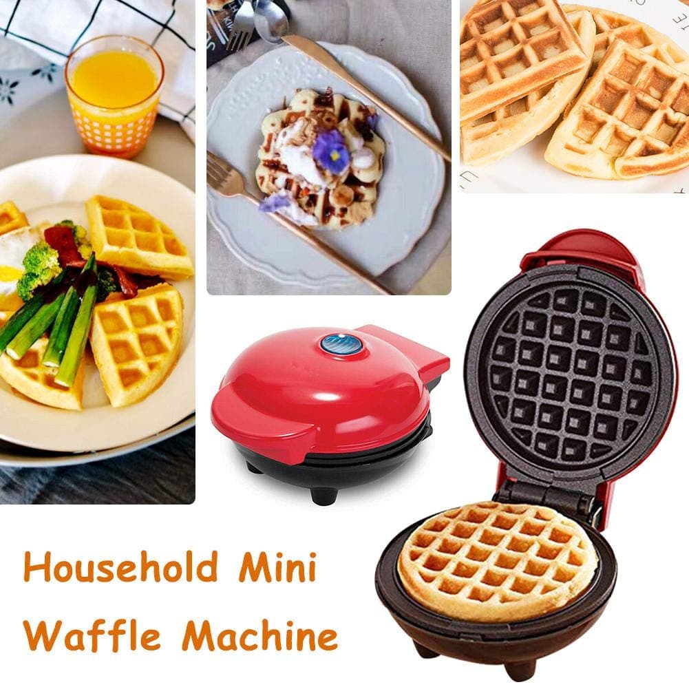 Keptfeet Waffle Maker, Pancake Maker, Mini Waffle Iron Machine, Electric Cake Maker for Pancakes Cookies, Non Stick Coating, Deep Cooking Plates