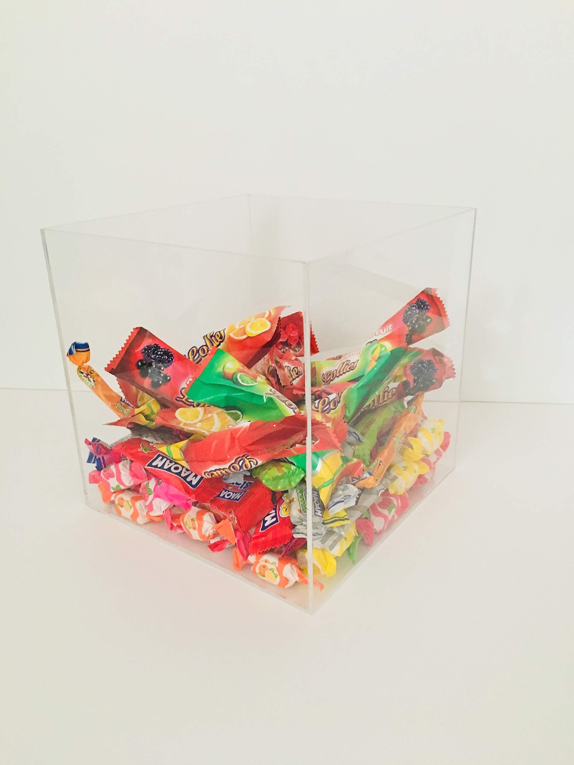 Acrylic 5 Sided Box Cube Display Stand, Counter Top Display. (150 x 150 x 150)