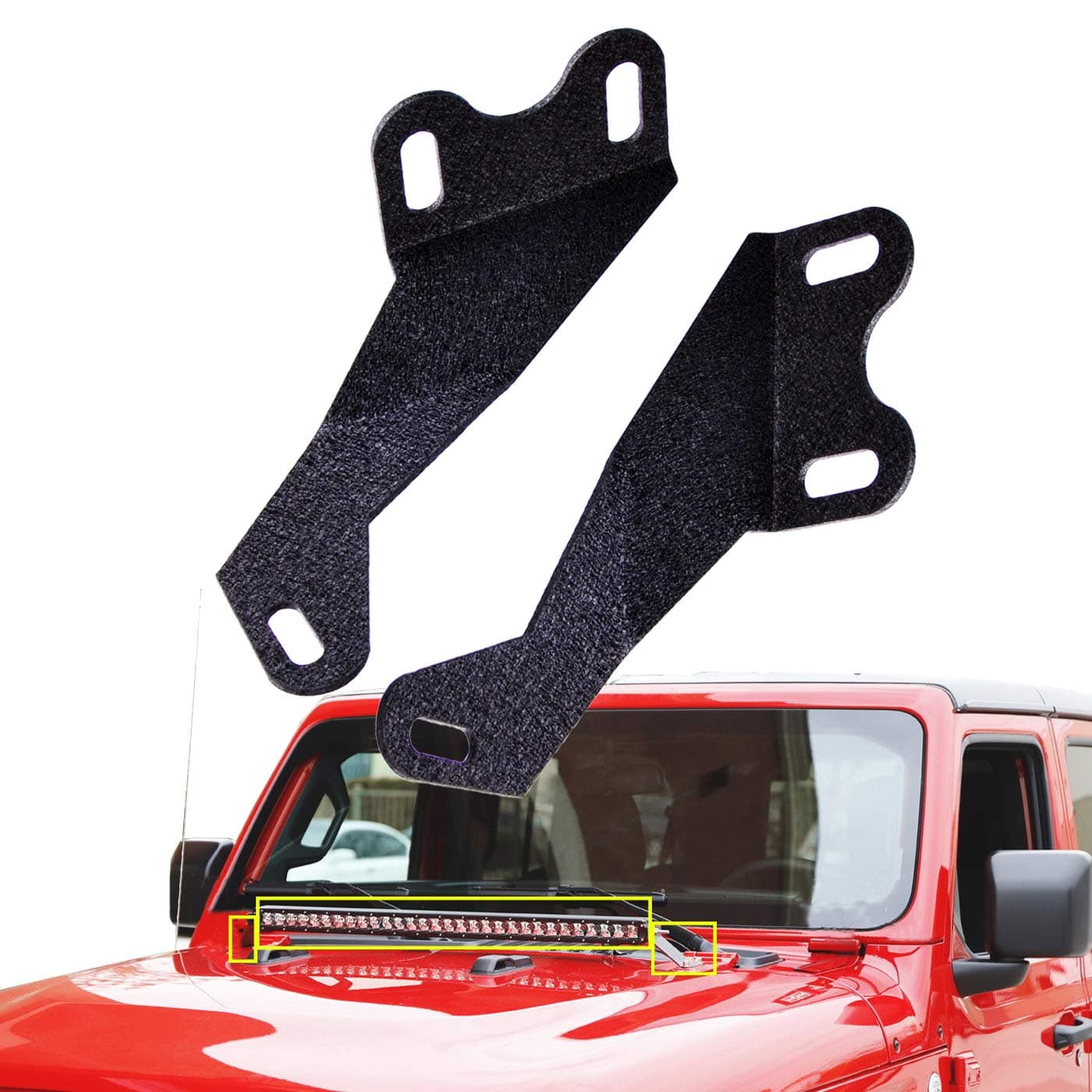 omotor A-Pillar Cree LED Work Light Mount Bracket (JL Roof Light Mount Bracket)