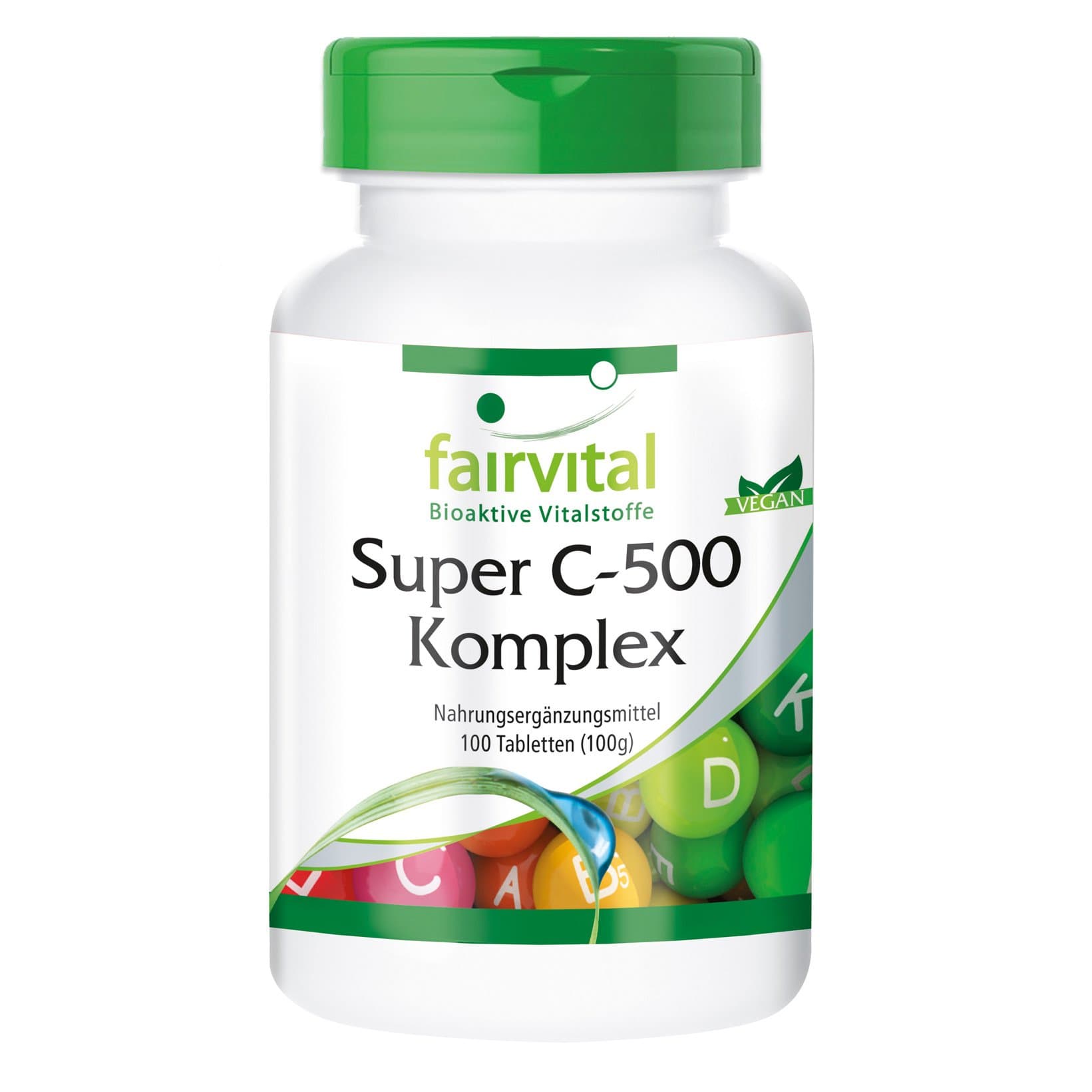 Super C-500 Complex - for 3 Months - Vegan - HIGH Dosage - 100 Tablets - HIGH Dosage - Vitamin C with bioflavonoids