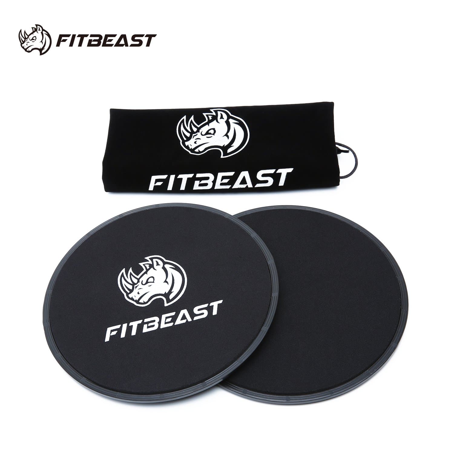 FitBeast Core Exercise Sliders 2 Dual Sided Gliding Discs Core Sliders for Carpet and Hard Floors. Core Sliders for Abdominal Exercise, Full Body Workout, CrossFit At Home&Gym