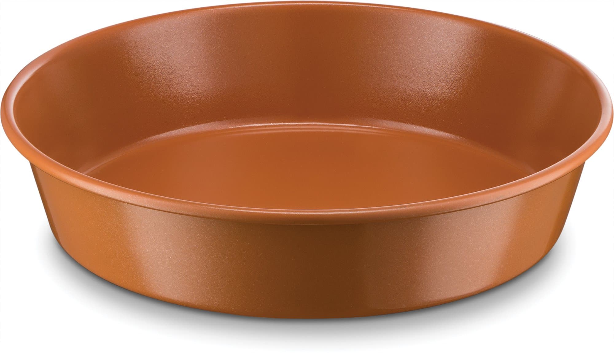 Ceramic Coated Baking Pan 9" Round – Premium Nonstick, Even Cooking, Dishwasher and Oven Safe - PTFE/PFOA Free - Red Cookware and Bakeware by Bovado USA