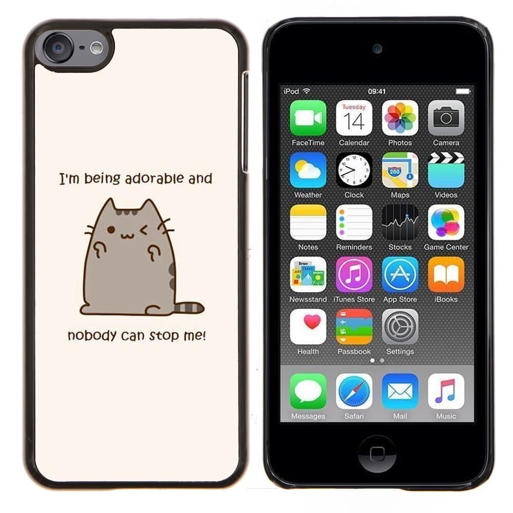 Dragon Case - FOR Apple iPod Touch 6 6th Generation - adorable cat quote funny drawing kitten - Design Hard Plastic Protective Case Slim Fit Cover