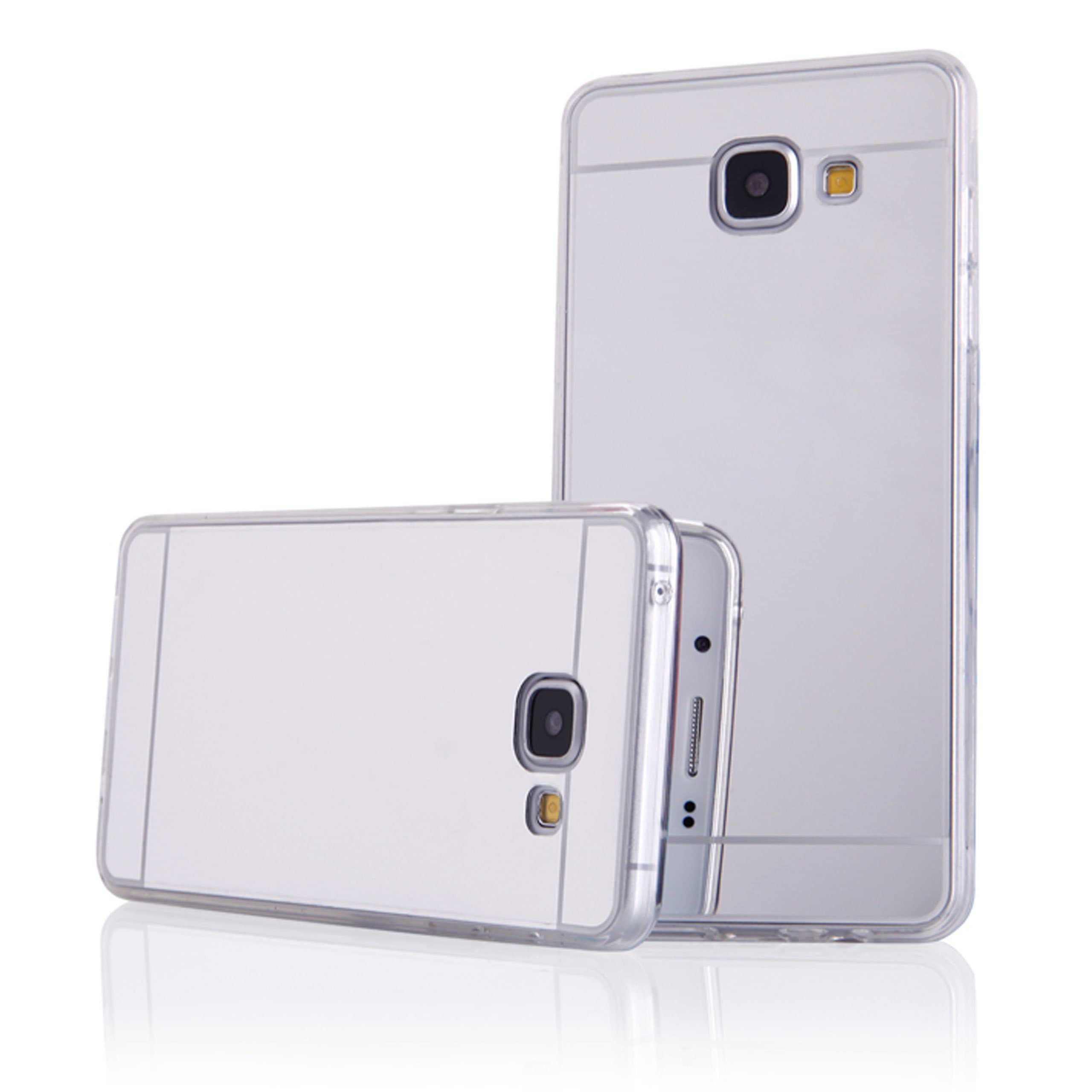 Samsung Galaxy A5 2016 Mirror Case, Luxury Mirror Back Shock-Absorbption, Bright Reflection, Scratch Resistant Bling for Samsung Galaxy A5 2016 A510 - Silver