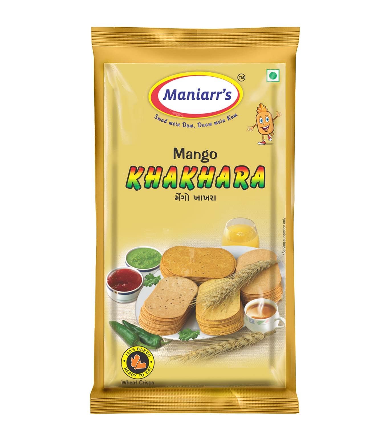 Maniarrs Mango Khakhara Snacks, 360 G (8 Pack)