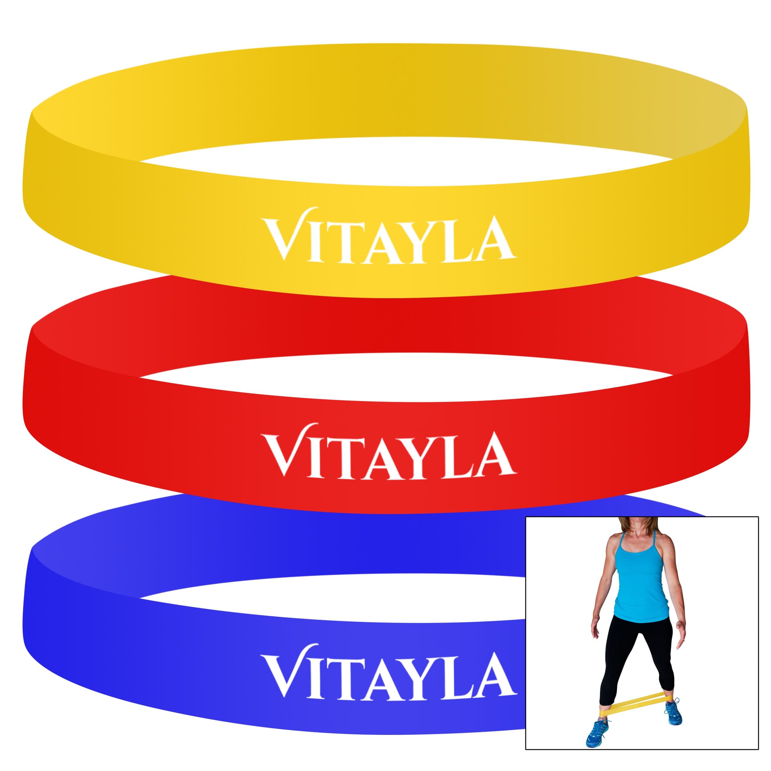 Loop Bands for Exercise (Light/Medium/Heavy) with BONUS Exercise Guide–Great Workout for Legs and Arms–Resistance Bands Are Excellent for Home/Travel/Favorite DVD–Aid for Rehab and Physical Therapy–Stretch Bands for Men and Women–Lifetime Guarantee