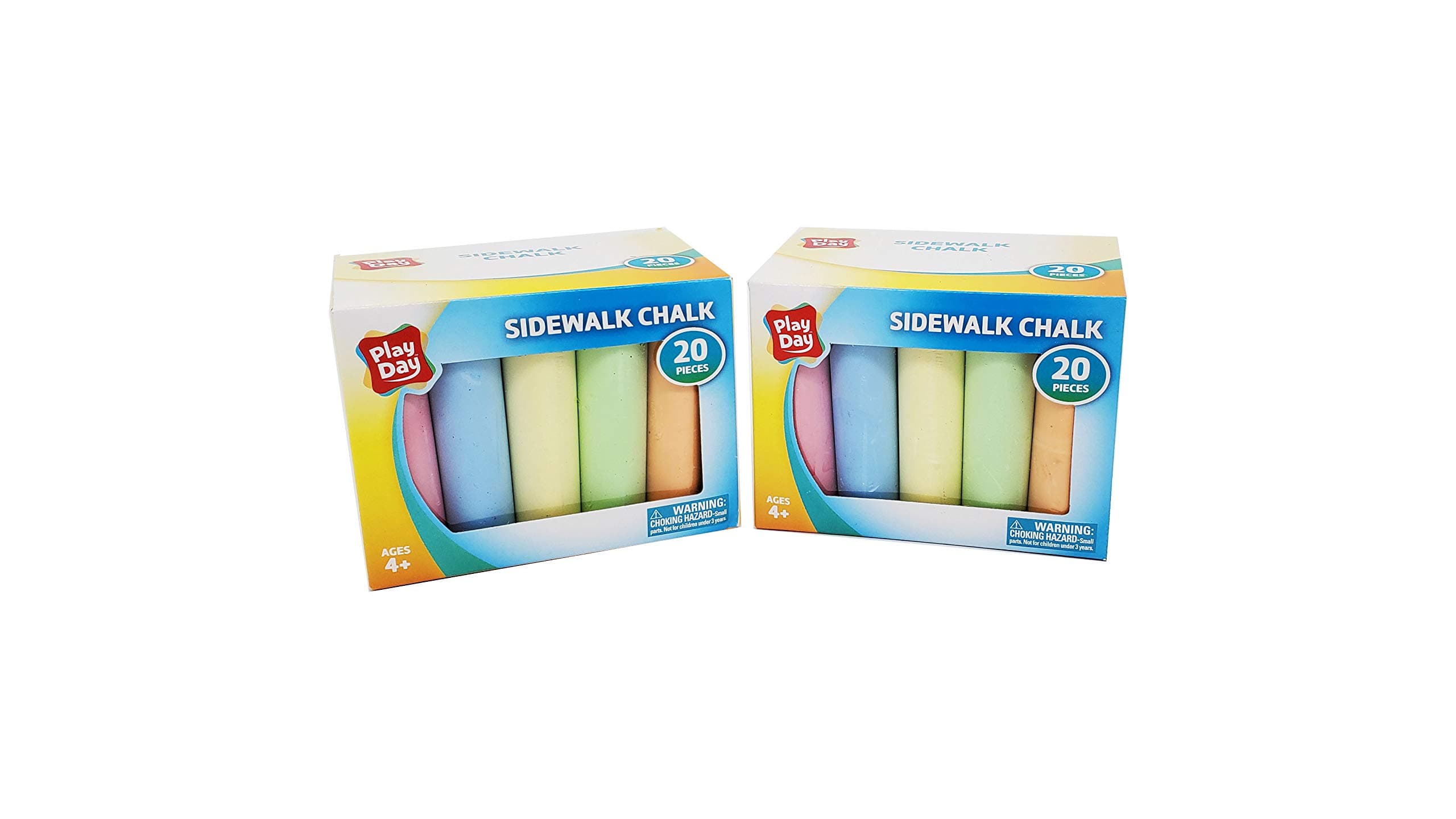 Play Day Sidewalk Chalk 20 Pieces (2 Pack)
