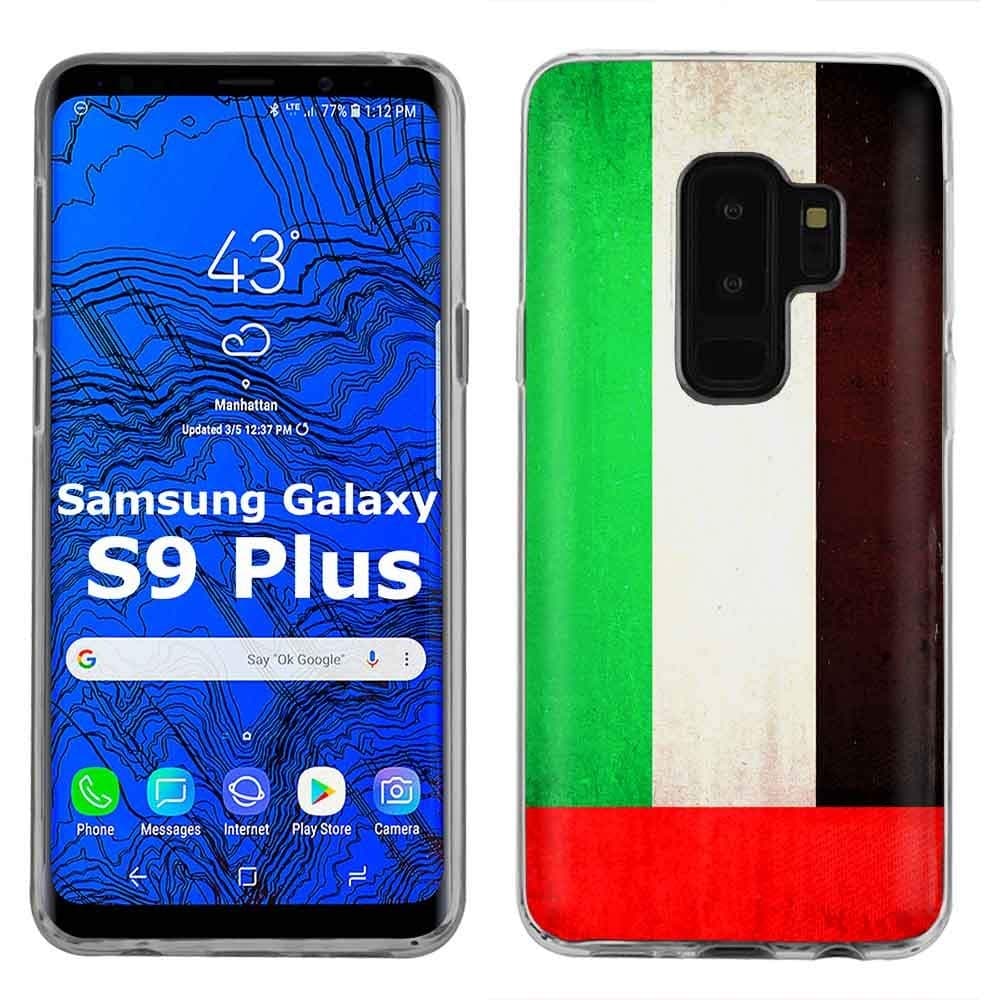 TalkingCase Clear Thin Gel Phone Case for Samsung Galaxy S9 Plus,Oldflag Arab (UAE) Print,Light Weight,Ultra Flexible,Soft Touch,Anti-Scratch,Designed in USA