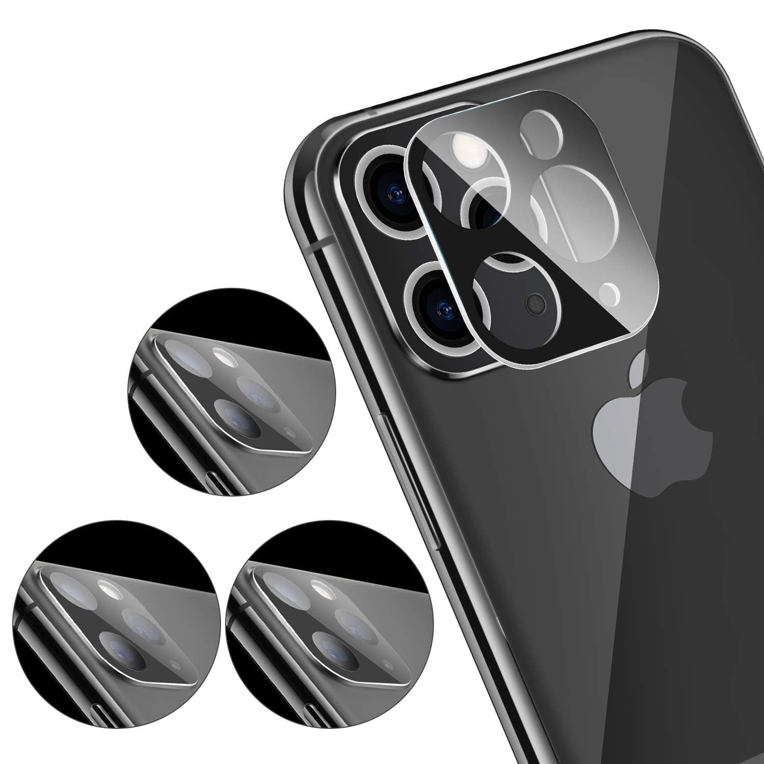 Tuopuna [3 Packs] Camera Lens Screen Protector for iPhone 11 Pro Max, Tempered Glass Film for Apple Lens Screen for iPhone 11 Pro - Black
