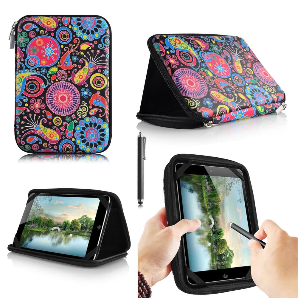 Casezilla A20 7 Inch MID APAD EPAD NETBOOK Tablet Universal EVA Hard Shell Folio Case - Jellyfish Polka