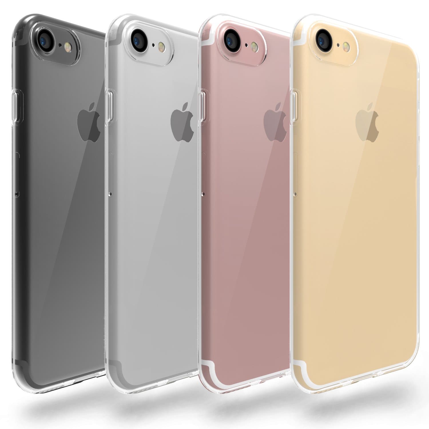 AZORM iPhone 7 Case (4.7") Crystal Edition Thin TPU Phone Cover with Ultra Clear HD Screen Protector, Anti-Slip and Anti-Scratch - Transparent (Silicone)