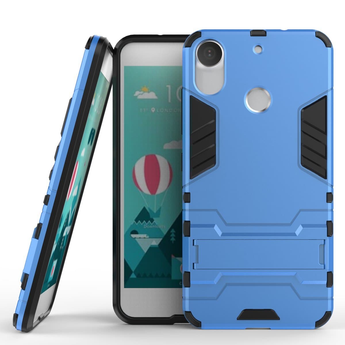 BCIT HTC Desire 10 Pro Case - Dual Layer Full Body Shock Resistant Armour Case Cover With Kickstand for HTC Desire 10 Pro - Blue