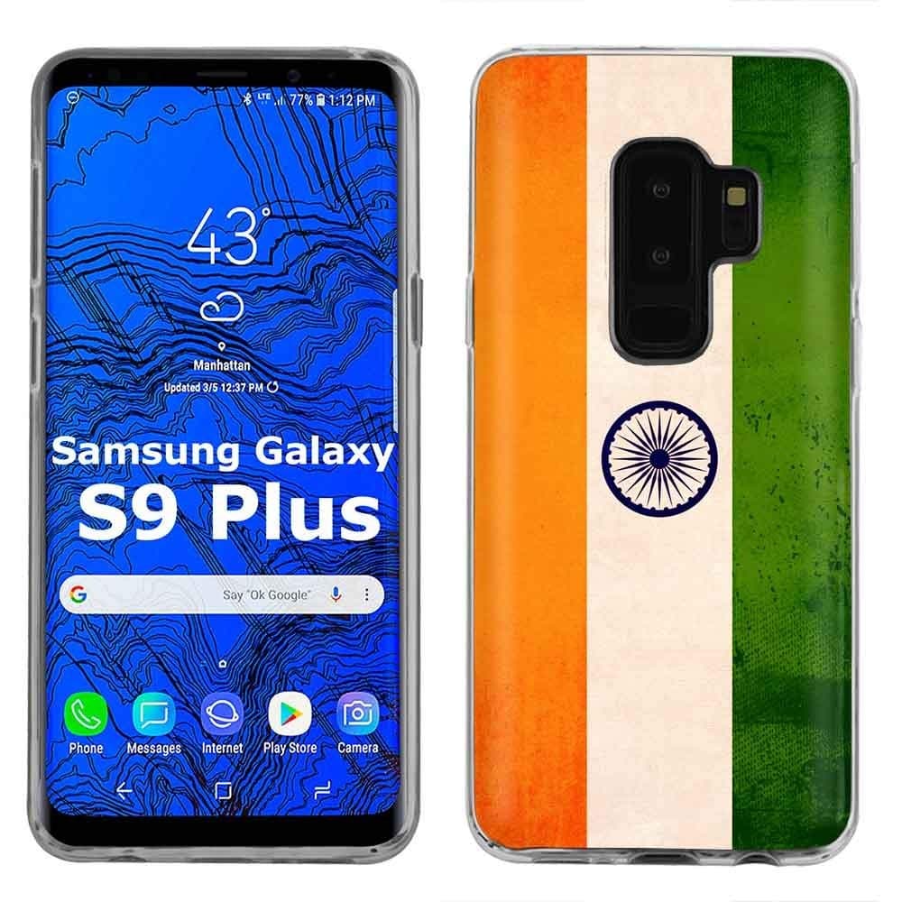 TalkingCase Clear Thin Gel Phone Case for Samsung Galaxy S9 Plus,Oldflag India Print,Light Weight,Ultra Flexible,Soft Touch,Anti-Scratch,Designed in USA