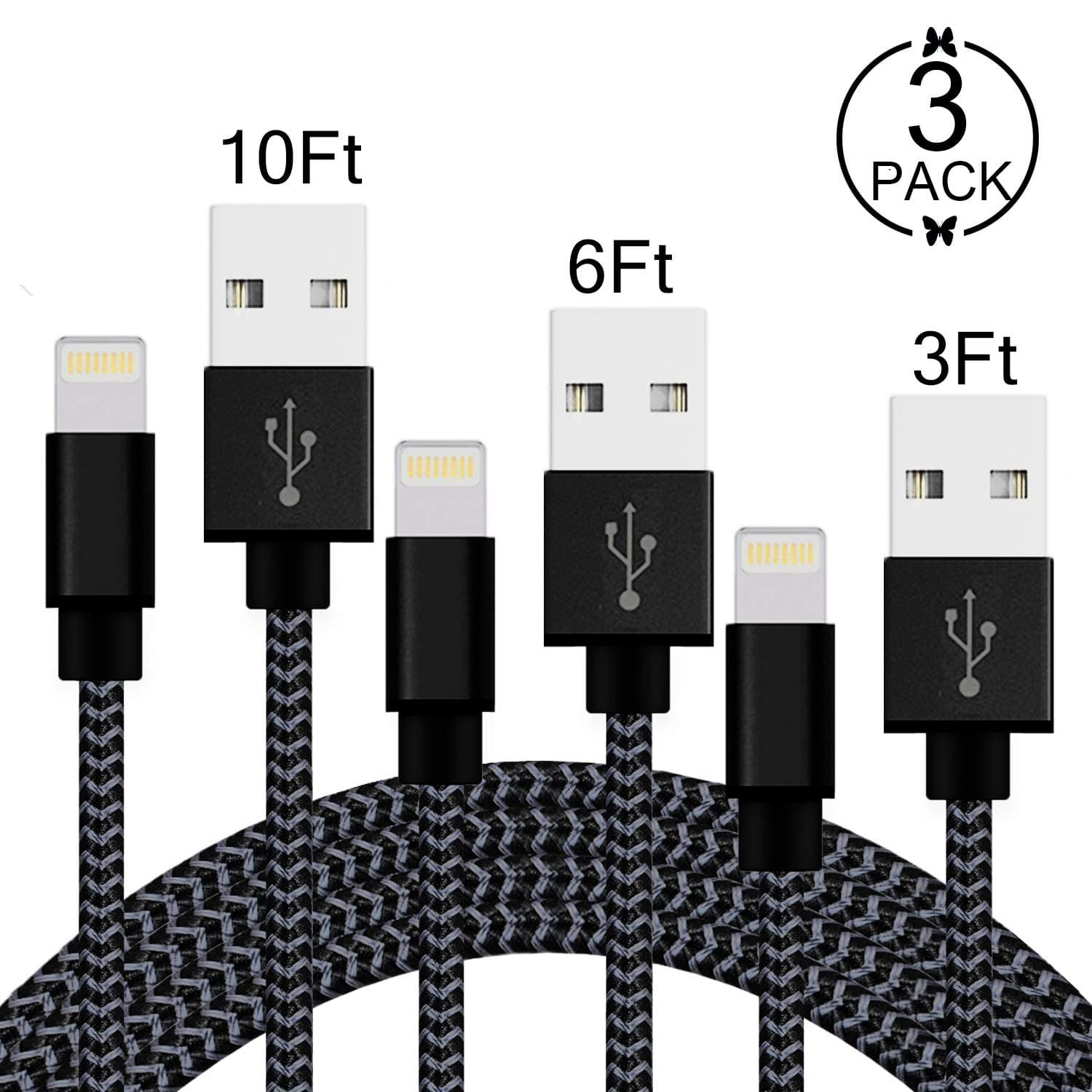 Live2Pedal Phone Cables 4Pack White