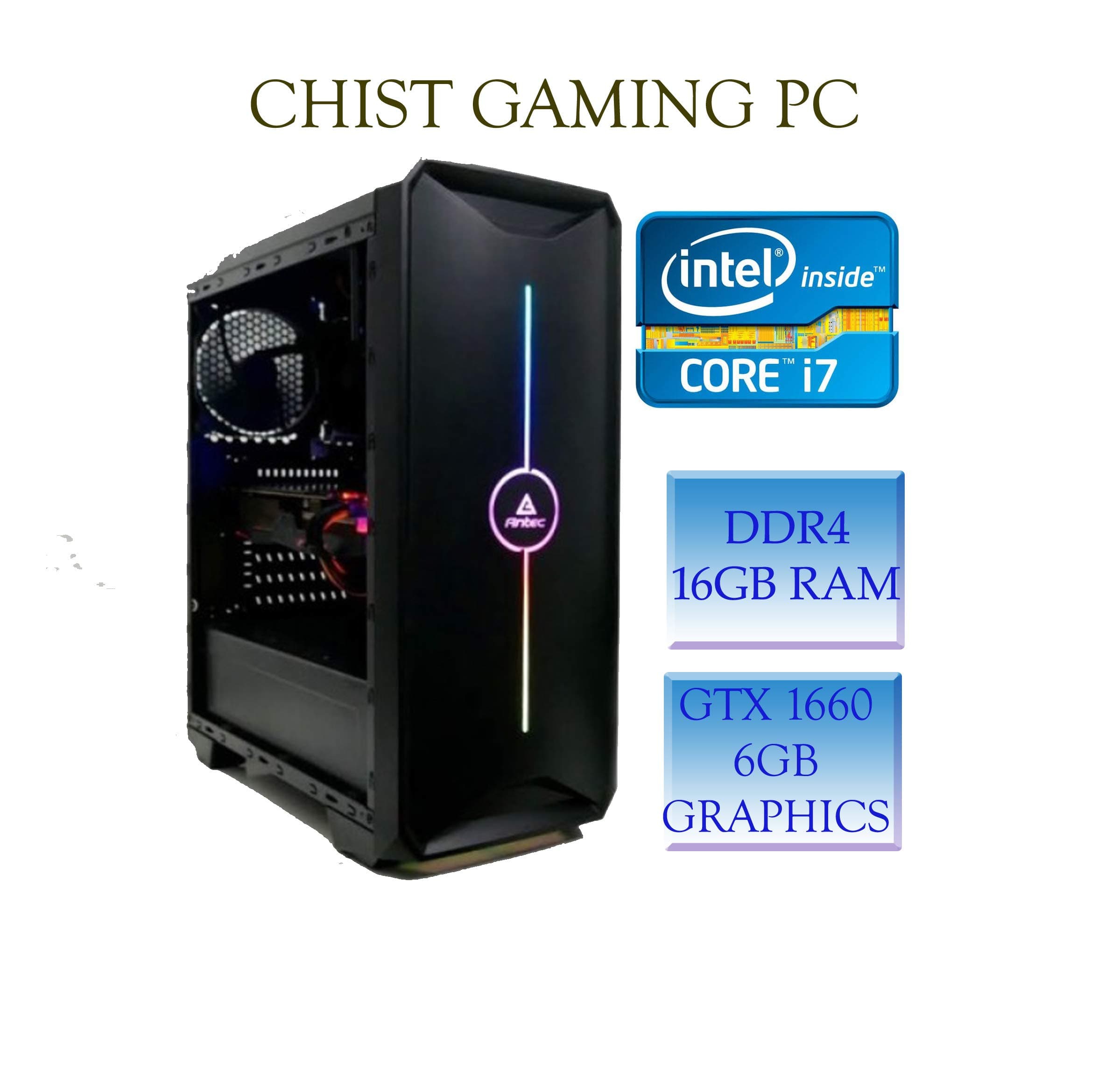 CHIST Core i5-2400 Quad-Core Processor 3.1 GHz 6 MB Cache LGA 1155 4GB DDR3 Ram 120GB SSD 500GB HDD Wi-Fi Adopter Free Gifted