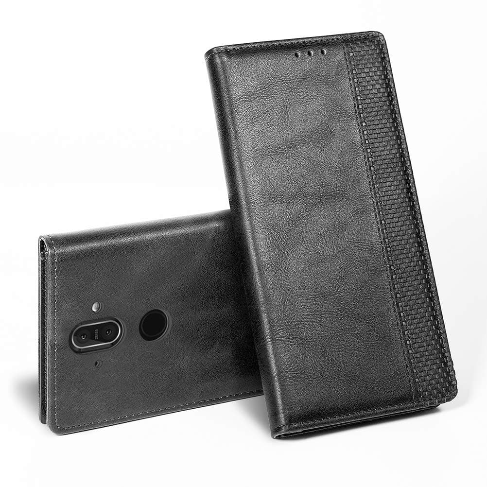 iHOY Nokia 8 Scirocco Case, Premium Leather Book Wallet Case Magnetic Clasps Folio Flip Cover Case with Kickstand and Credit Slots for Nokia 8 Scirocco