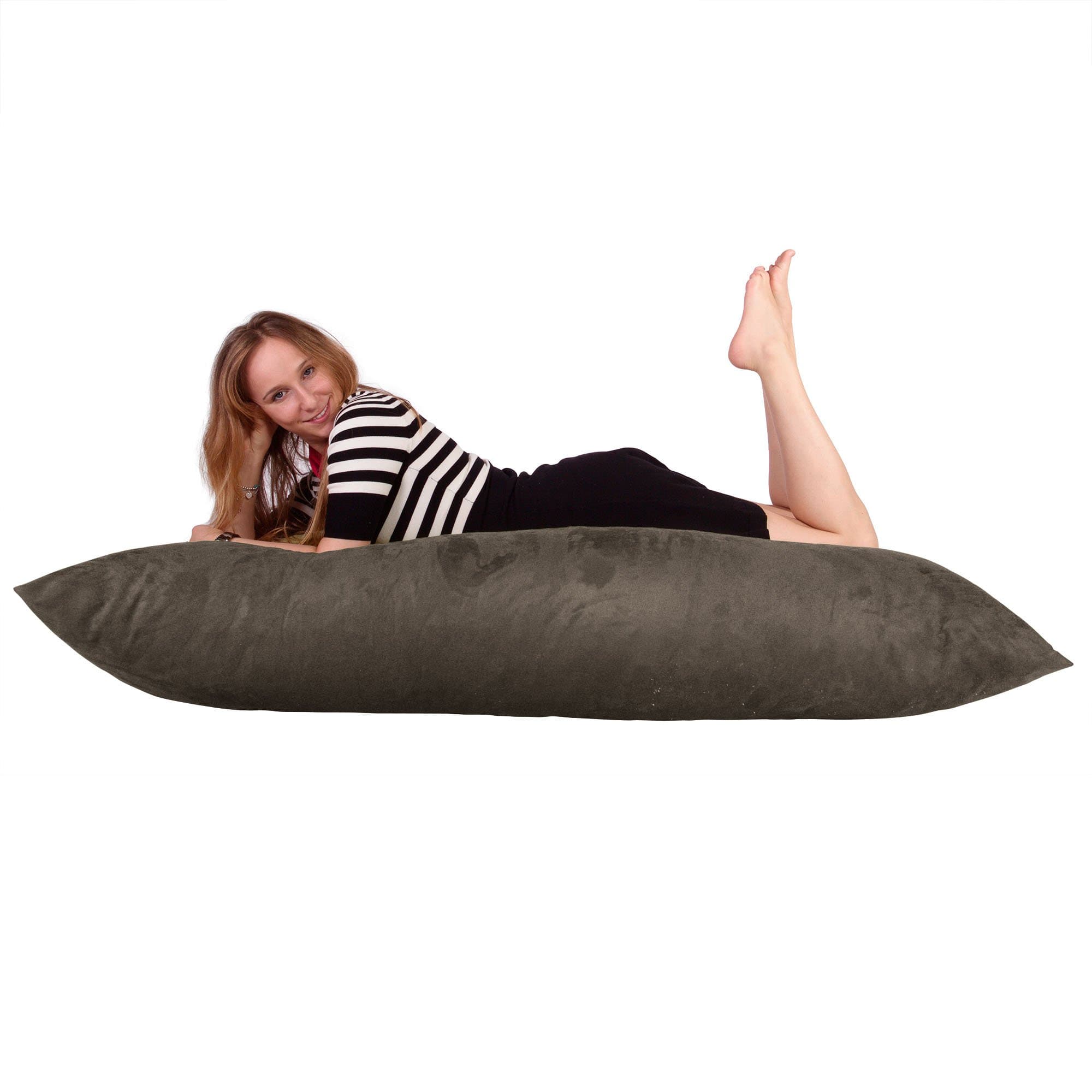 Lounge Lizard Giant Bean Bag Filled with Super Soft Memory Foam Charcoal Grey
