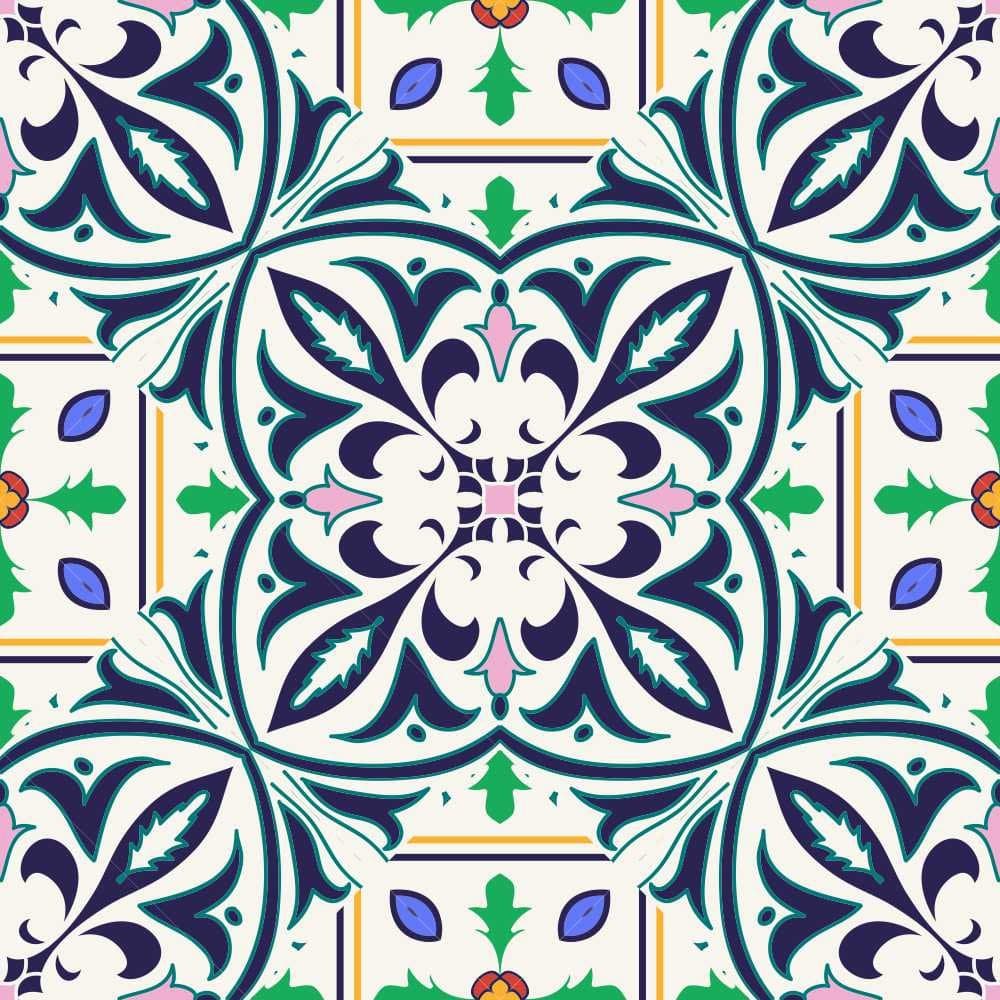 Create Your World Tile Sticker 15 x 15cm (pack 18) Large Tile Moroccan A