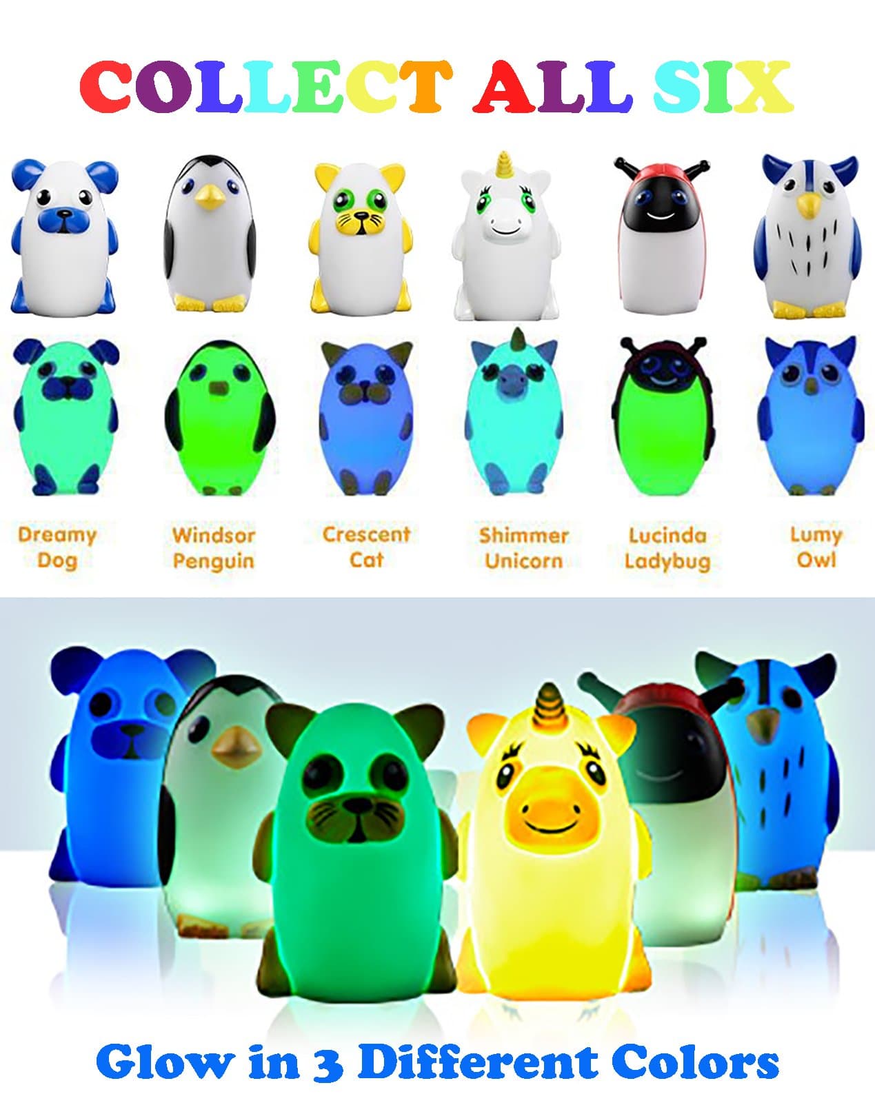 Bright Time Buddies Night Light- Ultimate 6 Pack
