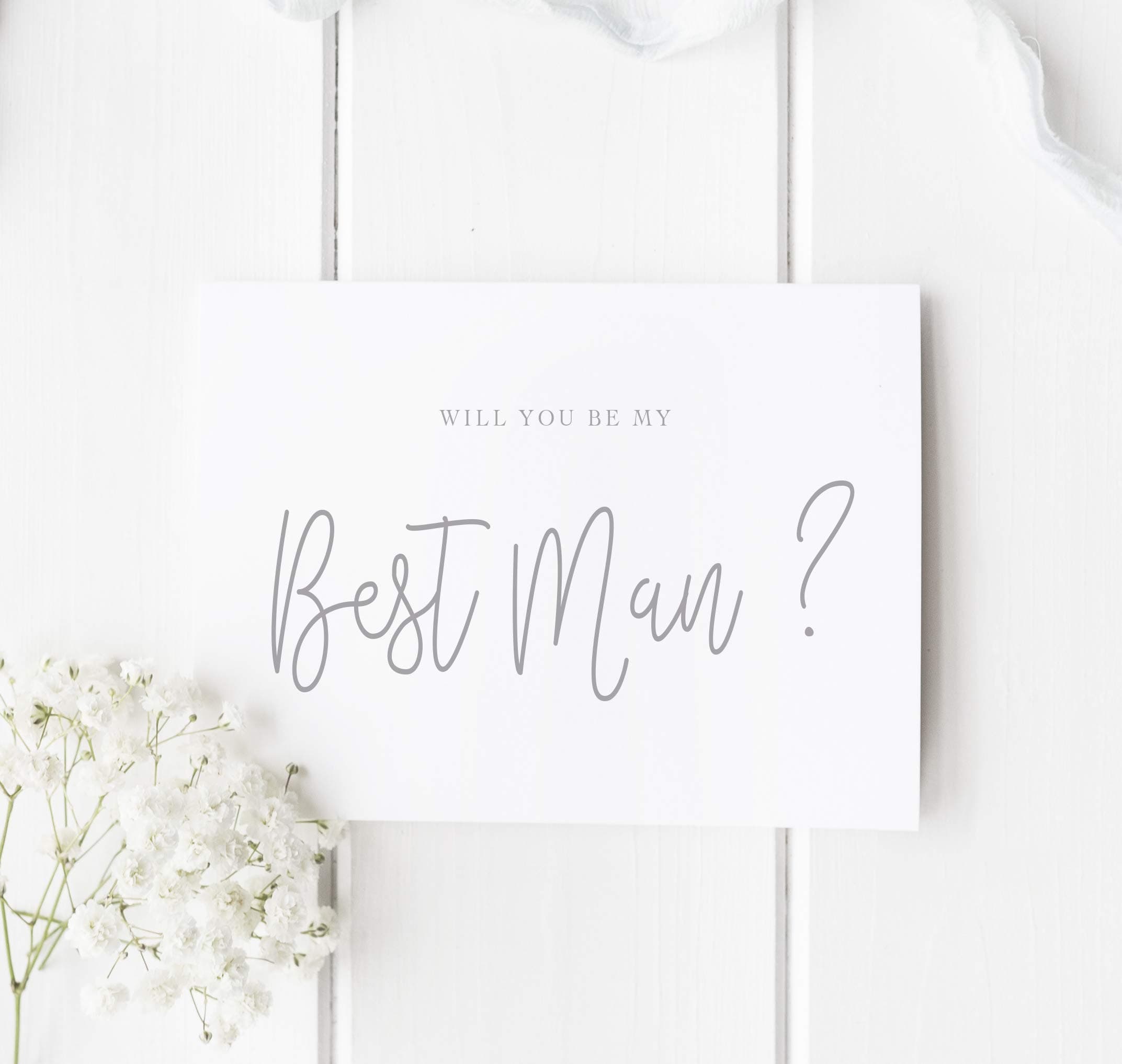 Will You Be My Best Man Card - Hand Script